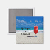 Das Leben beginnt bei der Pension - Frostisches Ge Magnet (Vorderseite/Rückseite)