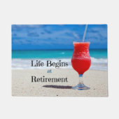 Das Leben beginnt bei der Pensionierung, Fußmatte (Vorderseite)