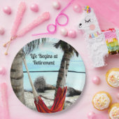 Das Leben beginnt bei der Pensionierung - Pappteller (Party)