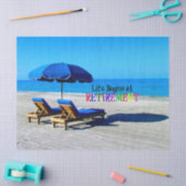 Das Leben beginnt bei der Pensionierung, populäres Seidenpapier (Basteln)