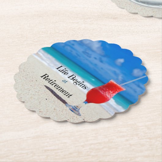 Das Leben beginnt bei der Pensionierung, Untersetzer (angewinkelt)