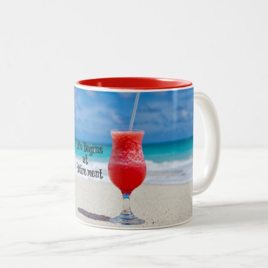 Das Leben beginnt bei der Pensionierung, Zweifarbige Tasse (VorderseiteRechts)