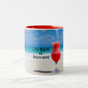 Das Leben beginnt bei der Pensionierung, Zweifarbige Tasse