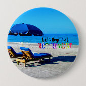 Das Leben beginnt bei der Rente Button (Vorderseite)