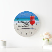Das Leben beginnt bei der Rente Große Wanduhr (Zuhause)