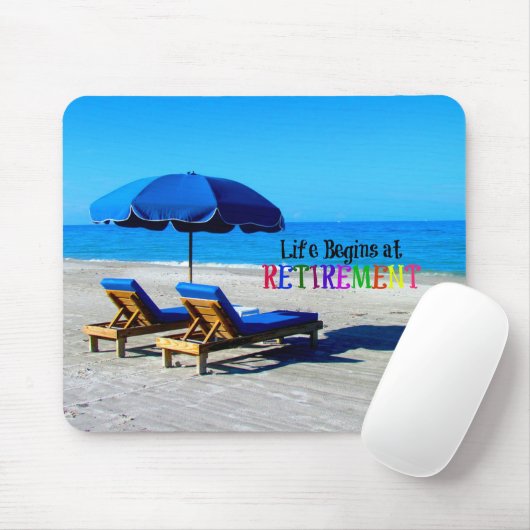 Das Leben beginnt bei der Rente Mousepad (Mit Mouse)