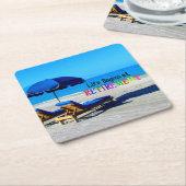 Das Leben beginnt bei der Rente Rechteckiger Pappuntersetzer (angewinkelt)