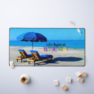 Das Leben beginnt bei der Rente Schreibtischunterlage