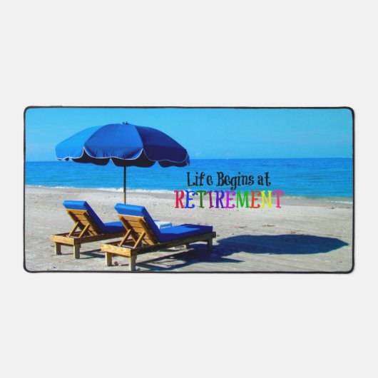 Das Leben beginnt bei der Rente Schreibtischunterlage (Vorderseite)