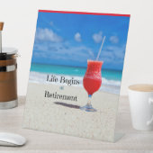 Das Leben beginnt bei der Rente Sockelschild (In Situ)