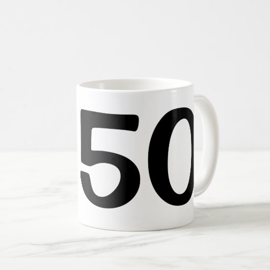 Das Leben beginnt bei fünfzig lustigen 50. Geburts Kaffeetasse (VorderseiteRechts)