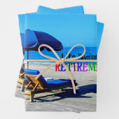 Das Leben beginnt bei Pensionierung, populärem Des Geschenkpapier Set (Beispiel)