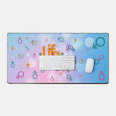 Das Leben beginnt bei | Schreibtischunterlage (Tastatur & Maus)