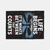 Das Leben beginnt Fleecedecke (Vorderseite (Horizontal))