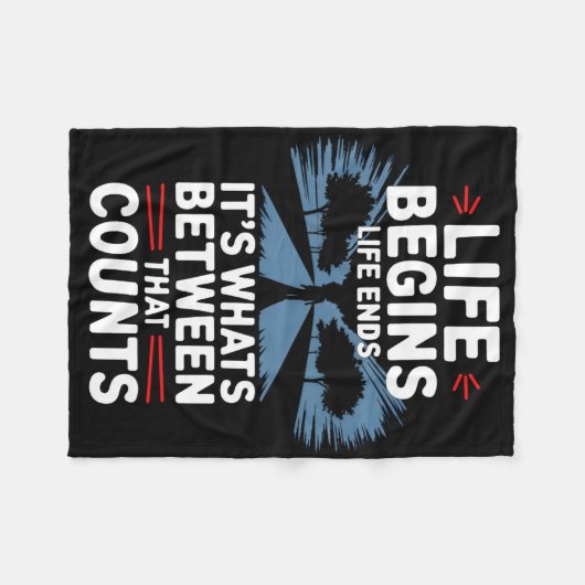 Das Leben beginnt Fleecedecke (Vorderseite (Horizontal))