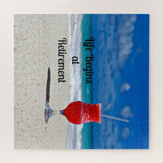 Das Leben beginnt im Ruhestand - Frostisches Geträ Puzzle (Horizontal)