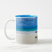 Das Leben beginnt im Ruhestand Zweifarbige Tasse (Links)