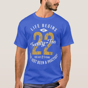 Das Leben beginnt mit 22 - Vintage 22. Geburtstag T-Shirt