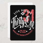 Das Leben beginnt mit 31 | 31. Geburtstag Einladung (Vorne/Hinten)