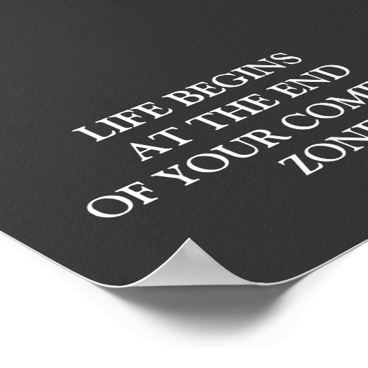 Das Leben beginnt mit einem inspirierenden Poster (Ecke)