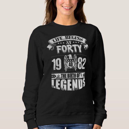 Das Leben beginnt mit vierzig 1982 mit der Geburt Sweatshirt (Vorderseite)