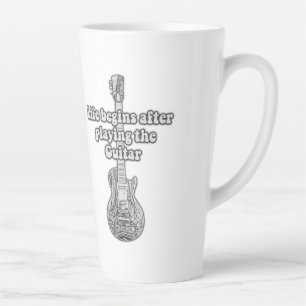 Das Leben beginnt nach dem Gitarrenspiel. Milchtasse