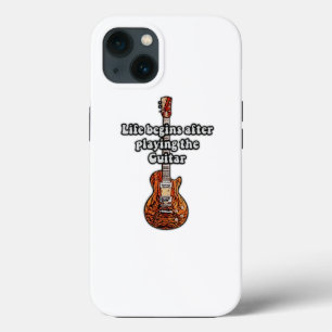 Das Leben beginnt nach dem Gitarrenspiel. Retro-Fa Case-Mate iPhone Hülle