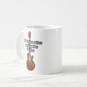 Das Leben beginnt nach dem Gitarrenspiel. Retro-Fa Kaffeetasse (Vorderseite Links)