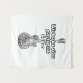 Das Leben beginnt nach dem Gitarrenspiel. Wandteppich (Vorderseite (Horizontal))