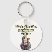 Das Leben beginnt nach dem Gitarrenspielen. Retro-