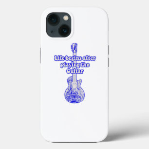 Das Leben beginnt nach dem Gitarrespielen. vintage Case-Mate iPhone Hülle