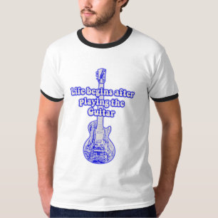 Das Leben beginnt nach dem Gitarrespielen. vintage T-Shirt
