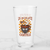 Das Leben beginnt nach dem Kaffee Glas (Vorderseite)