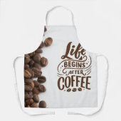 Das Leben beginnt nach dem Kaffee - Kaffee Lover S Schürze (Vorderseite)