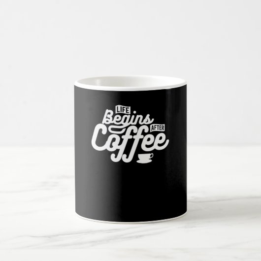 Das Leben beginnt nach dem Kaffee Kaffeetasse (Mittel)
