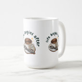 Das Leben beginnt nach dem Kaffee Kaffeetasse (VorderseiteRechts)