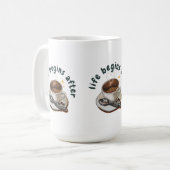 Das Leben beginnt nach dem Kaffee Kaffeetasse (Vorderseite Links)