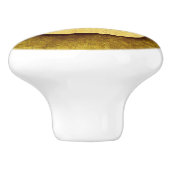 Das Leben beginnt nach dem Kaffee Keramikknauf (Seitenansicht)