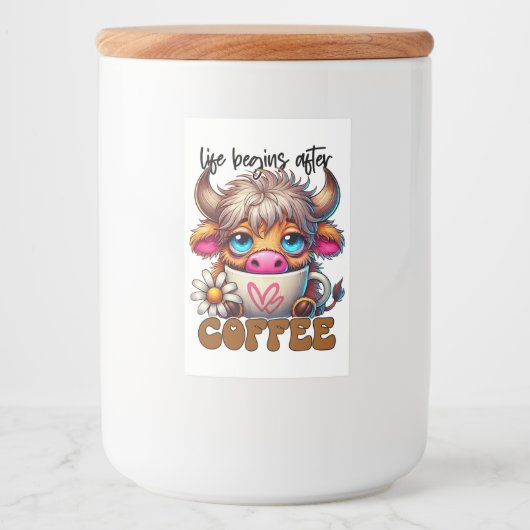 Das Leben beginnt nach dem Kaffee  Lebensmitteletikett (Vorderseite)