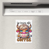 Das Leben beginnt nach dem Kaffee  Magnet (In Situ (Geschirrspüler))