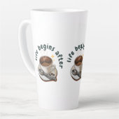 Das Leben beginnt nach dem Kaffee Milchtasse (Linke Ecke)