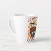 Das Leben beginnt nach dem Kaffee Milchtasse (Linke Ecke)