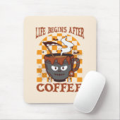 Das Leben beginnt nach dem Kaffee Mousepad (Mit Mouse)