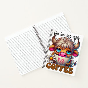 Das Leben beginnt nach dem Kaffee  Notizblock