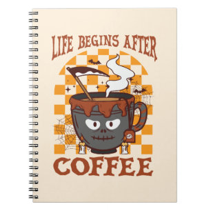 Das Leben beginnt nach dem Kaffee Notizblock