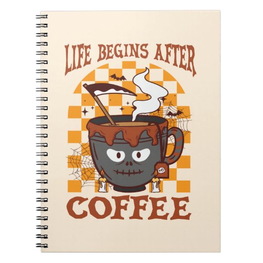 Das Leben beginnt nach dem Kaffee Notizblock (Vorderseite)