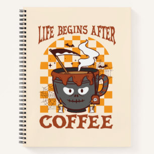 Das Leben beginnt nach dem Kaffee Notizblock