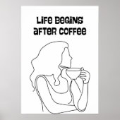 Das Leben beginnt nach dem Kaffee Poster (Vorne)