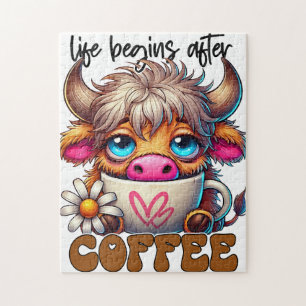 Das Leben beginnt nach dem Kaffee  Puzzle