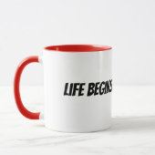 das Leben beginnt nach dem Kaffee Tasse (Links)